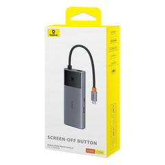 Baseus Hub Metal Gleam Series II 6 in 1 Type-C HUB HDMI 4K60HZ Rj45 Space Grey- B00061802813-00