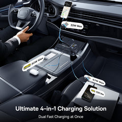 Baseus PrimeTrip VR2 Max Car Charger with Retractable Cable 3C+U 100W Cosmic Black-C0206600