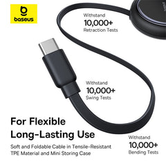 Baseus Bright Mirror Series One-for-two Fast Charging Data Cable Type-C to C+C 100W 1m Cluster Black -P10318602111-00