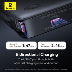 OS-Baseus Airpow Lite Power Bank 10000mAh 22.5W Dual-Cable
