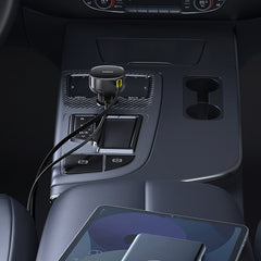 Baseus Enjoyment Pro Car Charger C+Retractable Type-C Cable 60W Cluster Black-C00057802111-01