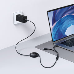 Baseus Bright Mirror Series One-for-two Fast Charging Data Cable Type-C to C+C 100W 1m Cluster Black -P10318602111-00