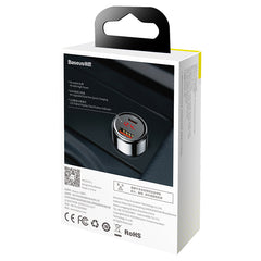 Baseus Magic Series PPS USB-C / USB-A 45W PD QC 6A car charger - black-CCMLC20C-01