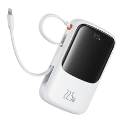 Baseus Qpow Pro+ Digital Display Fast Charge Power Bank 10000mAh 22.5W Type-C Edition  Cluster  Moon White