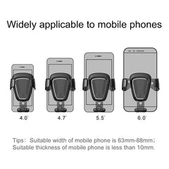 Baseus Gravity Car Mount gravity air vent car holder for 4-6" phone black (SUYL-01)