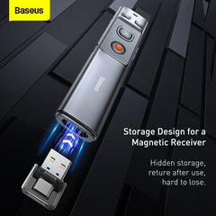 Baseus Orange Dot laser pointer remote control for PC presentation with built-in battery gray (WKCD000013)