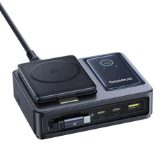 Baseus Nomos 140W 5-in-1 Charging Dock - Built-in Retractable USB-C Cable  +Digital Display Cosmic Black-P10170902123-00