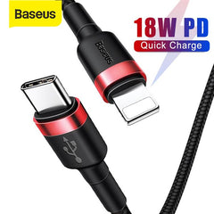 Baseus PD Lightning Cable Cafule Cable Durable Nylon Braided Type C PD to Lightning 18W QC3.0 CATLKLF-91