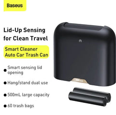 Baseus Smart Cleaner Auto Car Trash Can with Free Trash Bags 2 Rolls 60pcs Each CRLJT01-01