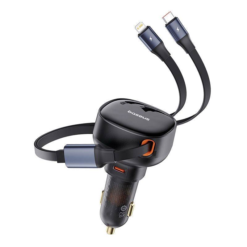 Car charger Baseus Car Charger Enjoyment USB-C with USB-C cable and Lightning 60W (black) C00057802111-00