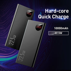 Baseus Adaman Metal Digital Display Quick Charge Power Bank 10000mAh 22.5W Black PPAD000001
