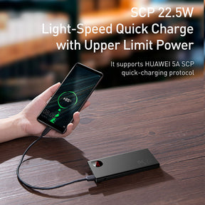 Baseus Adaman Metal Digital Display Quick Charge Power Bank 10000mAh 22.5W Black PPAD000001