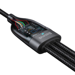 Baseus 3in1 USB / USB Type C - USB Type C / Lightning / micro USB cable (5 A - 100 W / 20 W / 18 W) 1.2 m Power Delivery Quick Charge (CA2T3-G1)