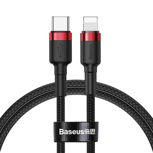 Baseus PD Lightning Cable Cafule Cable Durable Nylon Braided Type C PD to Lightning 18W QC3.0 CATLKLF-91