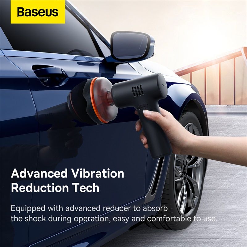 Baseus NEOPower Mini Car Waxer Lite Polishing Machine Cordless Adjust Speed Automotive Polisher - Black-CRLQ000001