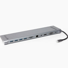 Baseus Enjoyment Series Type-C to (PD/2xHD4Baseus HUK/VGA/RJ45/SD/TF/3xUSB) Dark gray (CATSX-G0G)