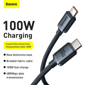 Baseus Crystal Shine cable USB-C to USB-C-CAJY000605