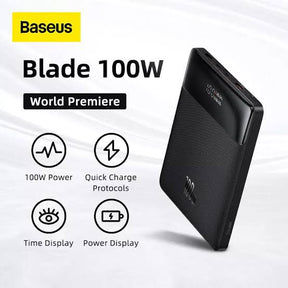 Baseus 100W Power Bank 20000mAh Type C PD Fast Charging Powerbank For Mobile Laptop PPDGL-01