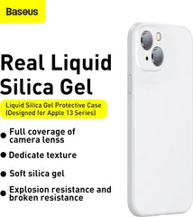 Baseus Liquid Gel Case Soft Flexible Rubber Cover for iPhone 13 (iPhone 13 6.1 inch White) ARYT000302