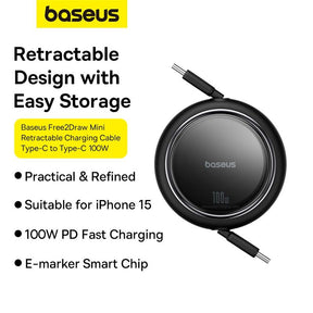 Baseus Free2Draw Mini Retractable USB-C Cable 100W P10364500111-00