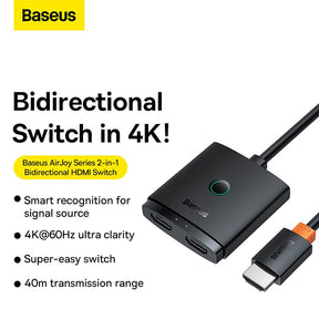 Baseus AirJoy Series2-in-1 BidirectionalHDMI Switch B01331105111-01