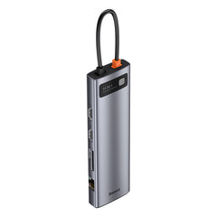 Baseus Metal Gleam 11 in 1 Multifunctional USB Type-C Hub Grey -(CAHUB-CT0G)