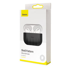 Baseus Shell Pattern Silica Gel Case For Pods Pro Grey Color WIAPPOD-BK0G