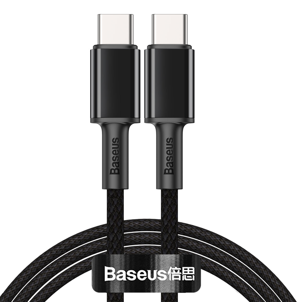 Baseus High Density Braided Fast Data Cable Type-C To Type-C 100W 1M Black (CATGD-01)