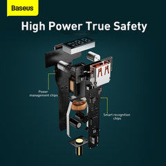 Baseus Supreme Digital Display PPS 100W Dual Quick Charger Car Charger + 100W Cable (TZCCZX-01)
