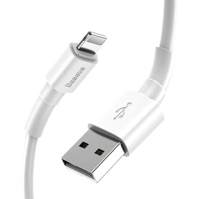 Baseus Mini White Charging Cable for iPhone Lightening 8 Pin - 2.4A 1M White Ip (CALSW-02)