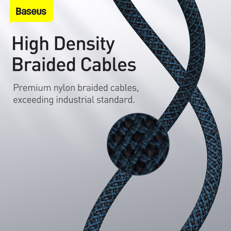 Baseus High Density Braided Fast Charging Data Cable Type-C To iPhone Pd 20W Blue