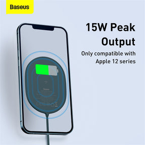 Baseus Light Magnetic Wireless Charger(Suit for iPhone 12 With Type-C Cable 1.5M)