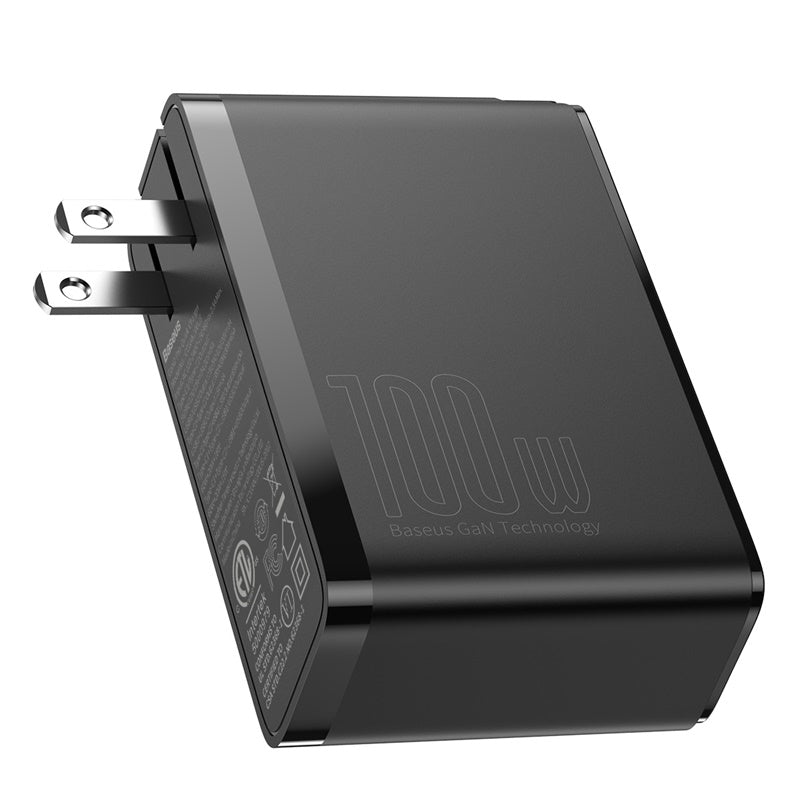 Baseus Gan2 Pro 2C+2U 100W Quick Wall Charger Adapter Dual USB+ Dual Type C Port (CCGAN2P-M01)