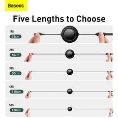 Baseus Bright Mirror 2 Series Retractable 3-in-1 Fast Charging  Data Cable Type-C to M+L+C 100W 1.1m Black-CAMJ010201