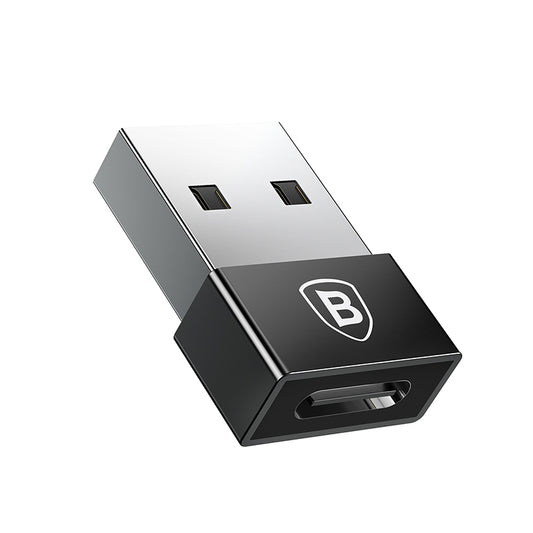 Baseus Exquisite USB Male To Type-C Female Adapter Converter Black (CATJQ-A01)