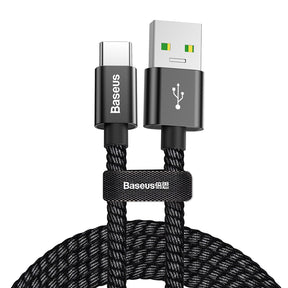 Baseus Real Double Fast Charging 5A Type-C Data Charging 1M Cable for Huawei.