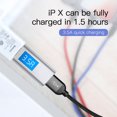 Baseus Three Primary Colors 3-in-1 Cable USB for M+L+T 3.5A 0.3M/1.2M Black CAMLT-BSY01
