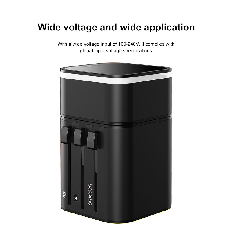 Baseus Removable 2in1 Universal Travel Adapter Pps Quick Charger Edition Black (TZPPS-01)