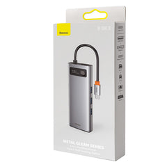 Baseus Metal Gleam 9 in 1 Multifunctional USB Type-C Hub Grey (CAHUB-CU0G)