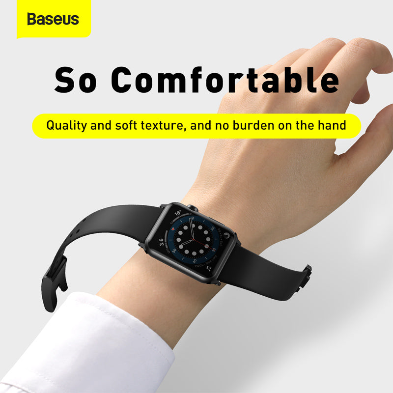 Baseus Slip-Thru Watch Band for Ap Watch Series 3/4/5/6/Se 38mm/40mm Black (LBWSE-01)