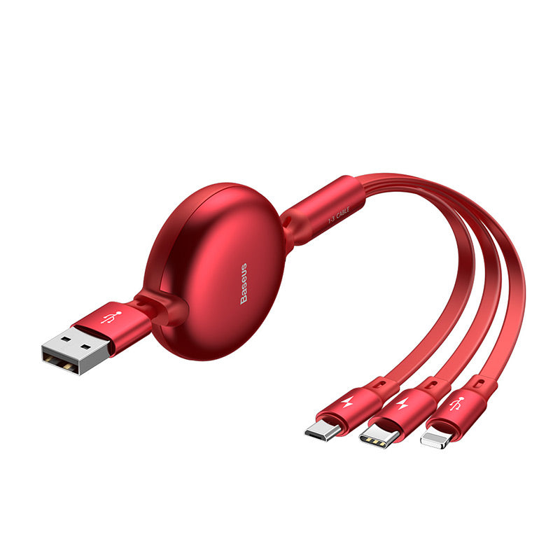 Baseus B Premium Little Octopus 3in1 Adjustable Cable With Flexible Resistance (CAMLT-ZY09)
