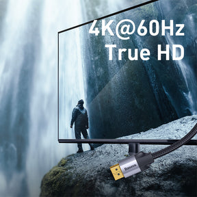 Baseus Enjoyment Series Mini DP Male To 4K HD Male Adapter Cable 1M Dark Grey (CAKSX-L0G)