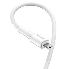 Baseus Mini White Charging Cable for Micro Pin Android Samsung Phones - 2.4A 1M (CAMSW-02)