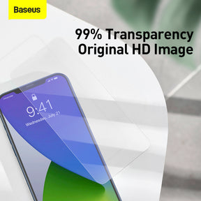 Baseus 0.3mm Full-Glass Tempered Glass Film for iPhone 12 2020(2Pcs/Pack) White (SGAPIPH61-LS02)