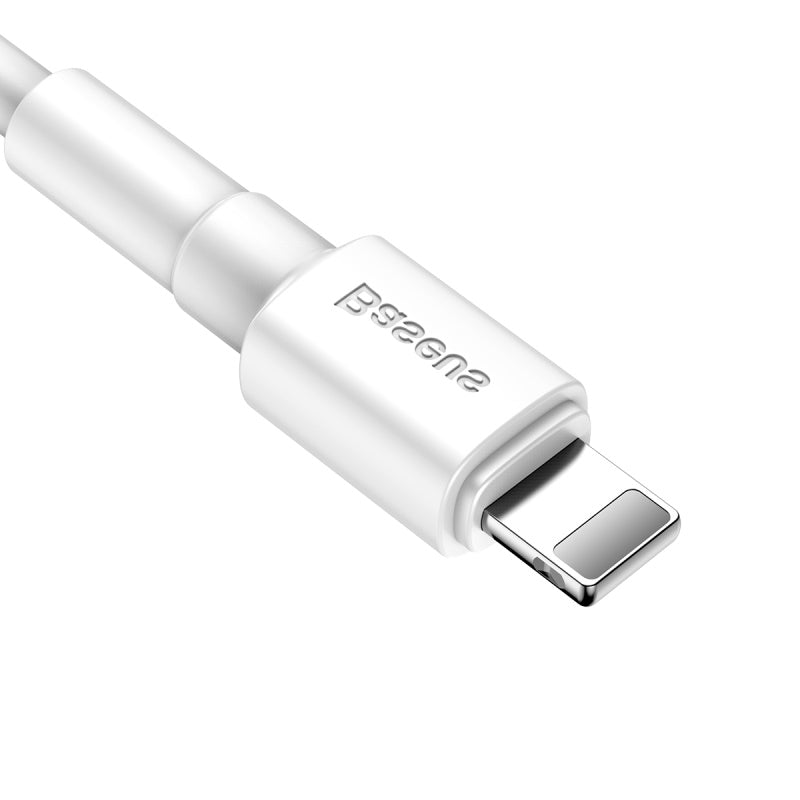 Baseus Mini White Charging Cable for iPhone Lightening 8 Pin - 2.4A 1M White Ip (CALSW-02)