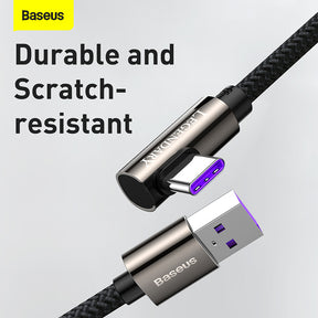 Baseus Legend Series Elbow Fast Charging Data Cable USB To Type-C 66W (CATCS-B01)