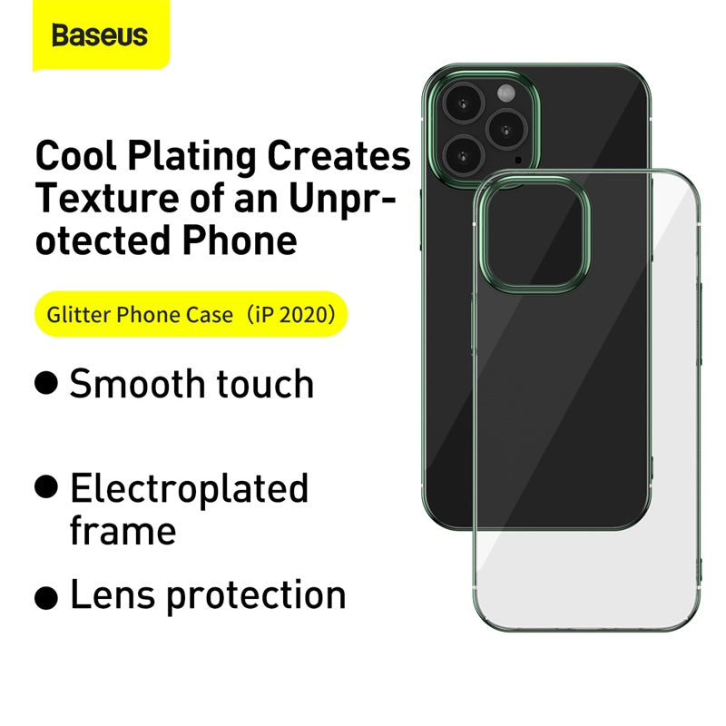 Baseus Glitter Phone Case for iPhone 12 Pro Max 6.7inch 2020 Green (WIAPIPH67N-DW06)