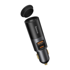 Baseus 120W Car Charger U + C + Cigarette Lighter Socket Grey (CCBT-C0G)