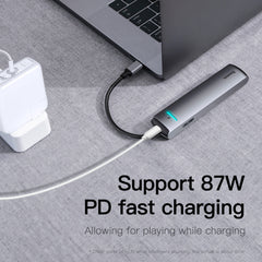 Baseus Mechanical Eye 6 in 1 USB Type-C Hub Grey (CAHUB-J0G)