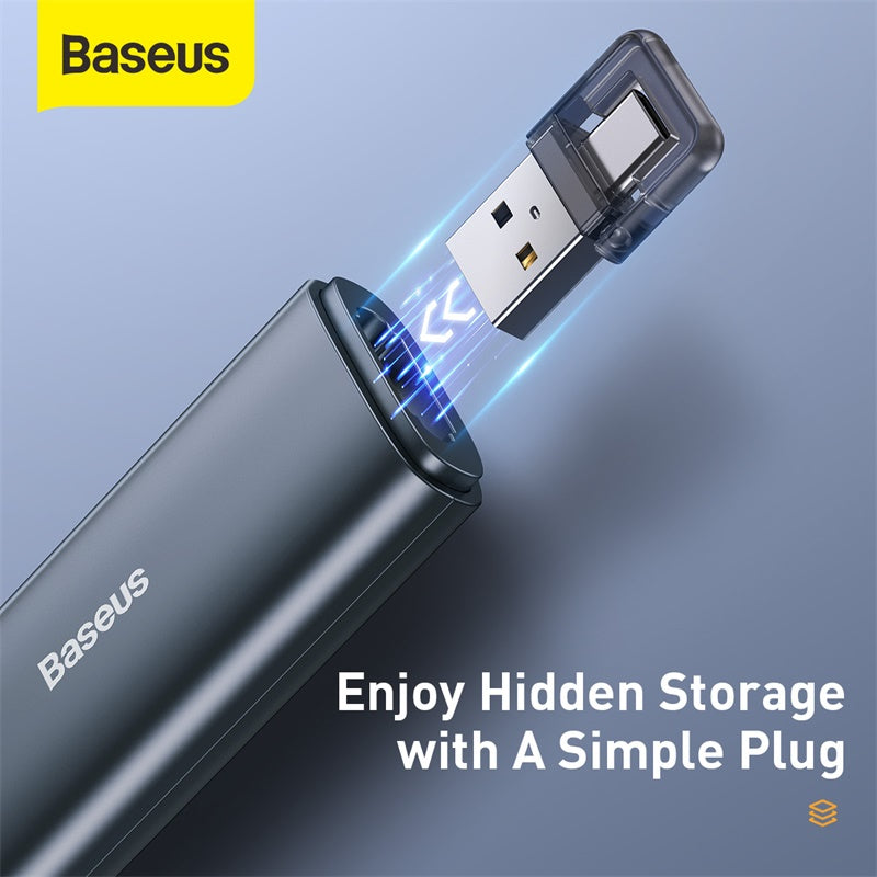 Baseus Orange Dot 无线演示器带 USB/Type-C 接收器(红色激光)灰色(ACFYB-B0G)